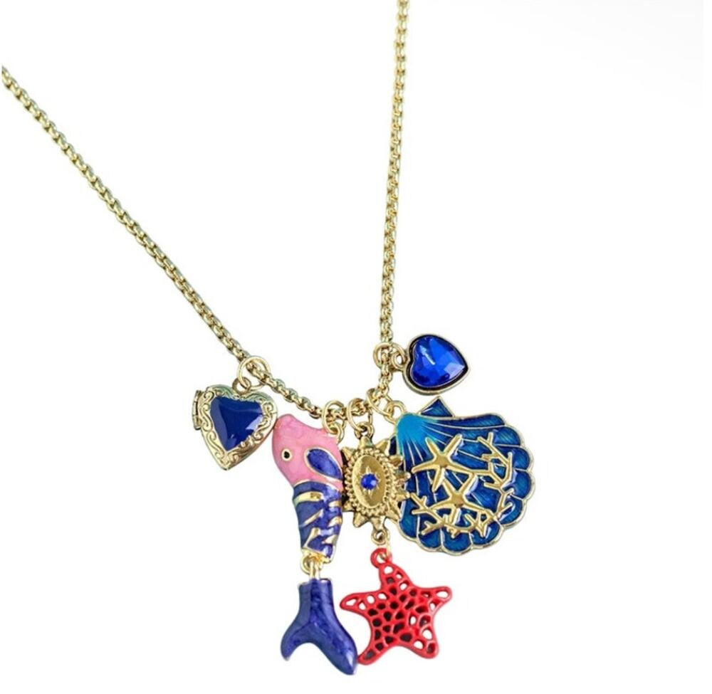 Siren's Antique Jewelbox Nautical Charm Necklace